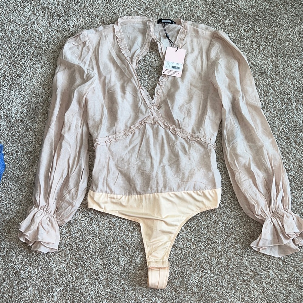 Missguided nude bodysuit NWT
